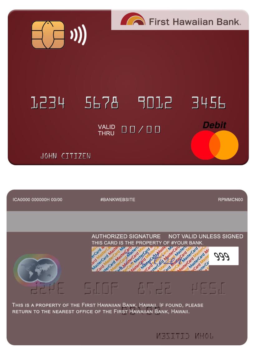 Hawaii First Hawaiian Bank mastercard